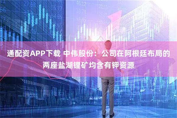 通配资APP下载 中伟股份：公司在阿根廷布局的两座盐湖锂矿均含有钾资源